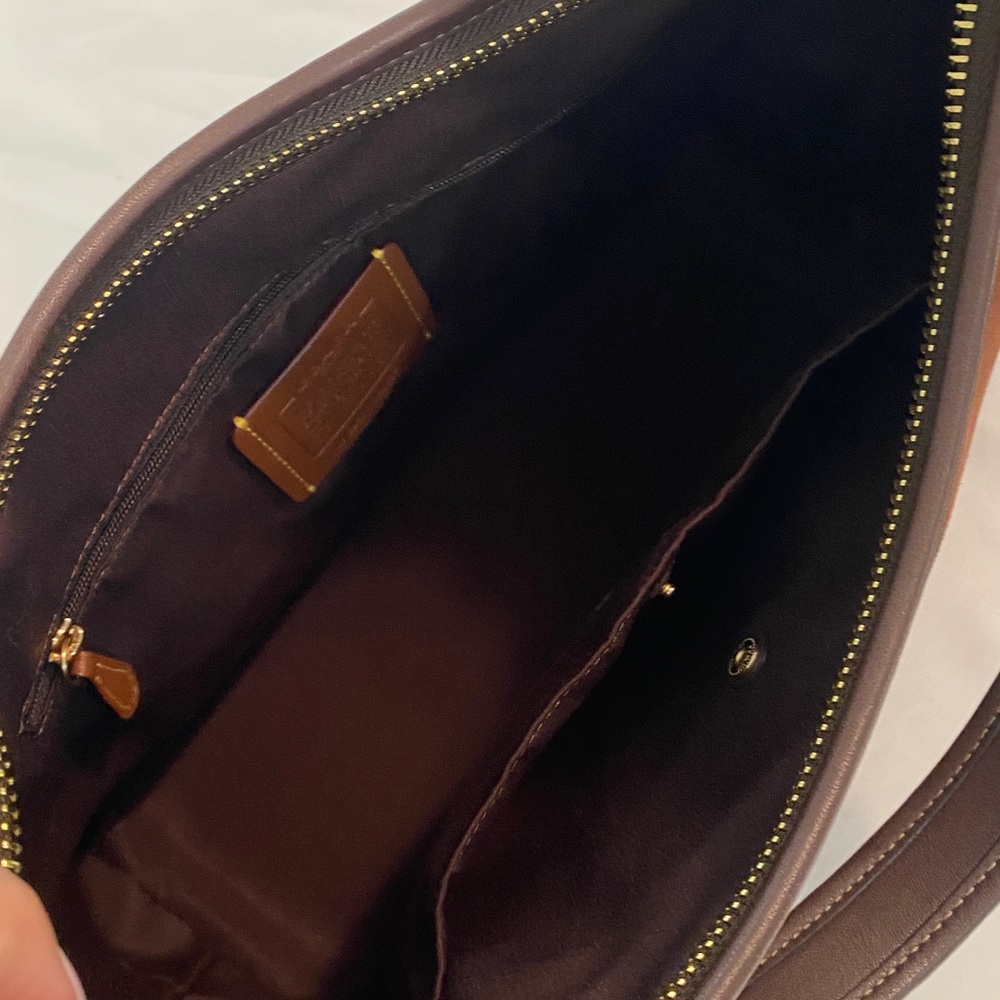 Coach Brown Suede Laurel Shoulder Bag With Tassels - Picture 5 of 9